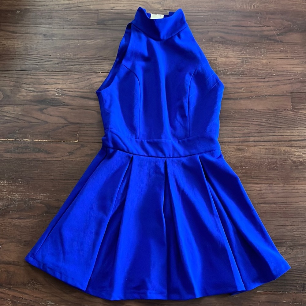 Cobalt blue halter style dress